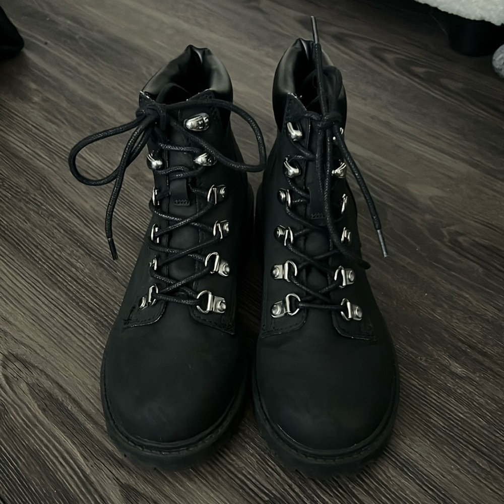 Black Lace Up Boots